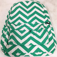Chevron Backpack & School Supply Bundle - Black, Blue, Green or Pink