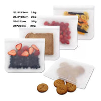 Silicone Reusable Food Storage Bags 4 Pk