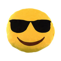 Emoji Plush Pillows - Sunglasses, Smiling Face & Laughing Tears