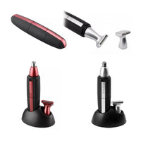 2 In 1 Electric Shaving Nose & Ear, Hair Trimmer - Red or Silver