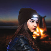 Beanie Headlamp - Black, Blue, Tan or Gray