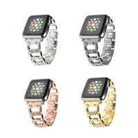 Crystal Stainless Steel Replacement Band for Apple Watch Series 1, 2, & 3