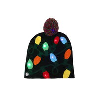 Light-Up Holiday Beanies Christmas Lights Hat