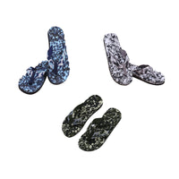 Men's Camo Flip Flops Beach Sandals- Gray, Blue, Green, or Brown