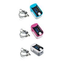 Fingertip Pulse Oximeter with Audio Alarm & Pulse Sound - Blue or White