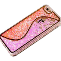 Liquid Glitter S Design Phone Case for iPhone 5/5S/6/6S/6+ - Green, Red , Gold, Pink or Purple