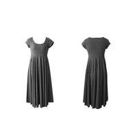 Short Sleeve Maternity Dress - Grey, Green or Black