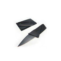 Stainless Steel Handle Credit Card Folding Knife - Black, Blue, Pink or Silver