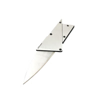 Stainless Steel Handle Credit Card Folding Knife - Black, Blue, Pink or Silver