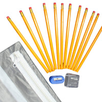 Pencil Carrying Bag w/ 12 Pencils and Sharpener