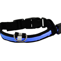 LED Pet Collar - Blue, Green, Pink or Yellow