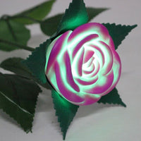 LED Light Up Garden Roses - Red, Yellow, Blue, Purple, White or Pink