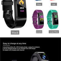 Sport Force Fitness Tracker Smartband - Black, Blue or Purple