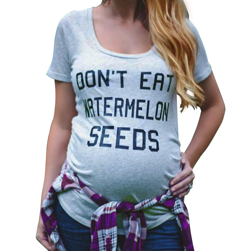 Maternity short sleeve T-Shirt "Don't Eat Watermelon Seeds"