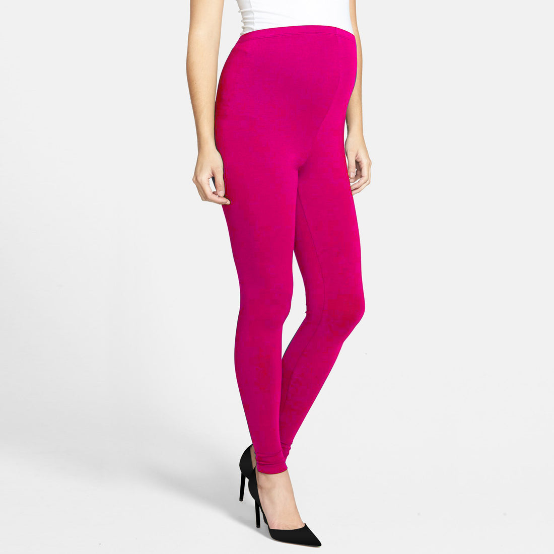 Full Length Maternity Leggings - Black, Grey, Pink, Purple or Blue