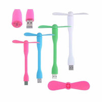 USB Powered Personal Fan - Green, Orange, Pink, White or Blue