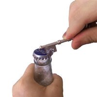 Old Fashioned Key Bottle Opener Keychain - Silver or Bronze