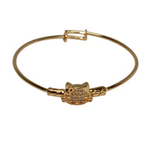 Cat Lover's Gold Bracelet for Kids