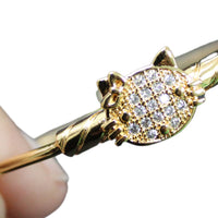 Cat Lover's Gold Bracelet for Kids