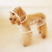 Clear Waterproof Pet Hoodie/Rain Jacket - Sm, Med, Lg or Xl (Tends to Run Small)