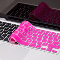 Silicone Keyboard Skin for Macbook - 11", 13", 15" - Black, White, Blue, Purple, Orange, Red, Yellow, Pink or Green