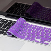 Silicone Keyboard Skin for Macbook - 11", 13", 15" - Black, White, Blue, Purple, Orange, Red, Yellow, Pink or Green