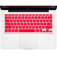 Silicone Keyboard Skin for Macbook - 11", 13", 15" - Black, White, Blue, Purple, Orange, Red, Yellow, Pink or Green