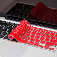 Silicone Keyboard Skin for Macbook - 11", 13", 15" - Black, White, Blue, Purple, Orange, Red, Yellow, Pink or Green