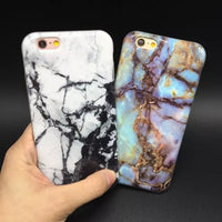 Marble Phone Case for iPhone 6 and 6 Plus - Black, White, Blue or Green