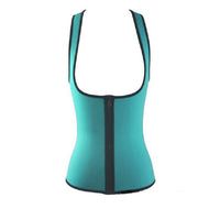 Neoprene Under Bust Zippered Waist Training Vest -Black, Green, Orange, Pink, or Yellow
