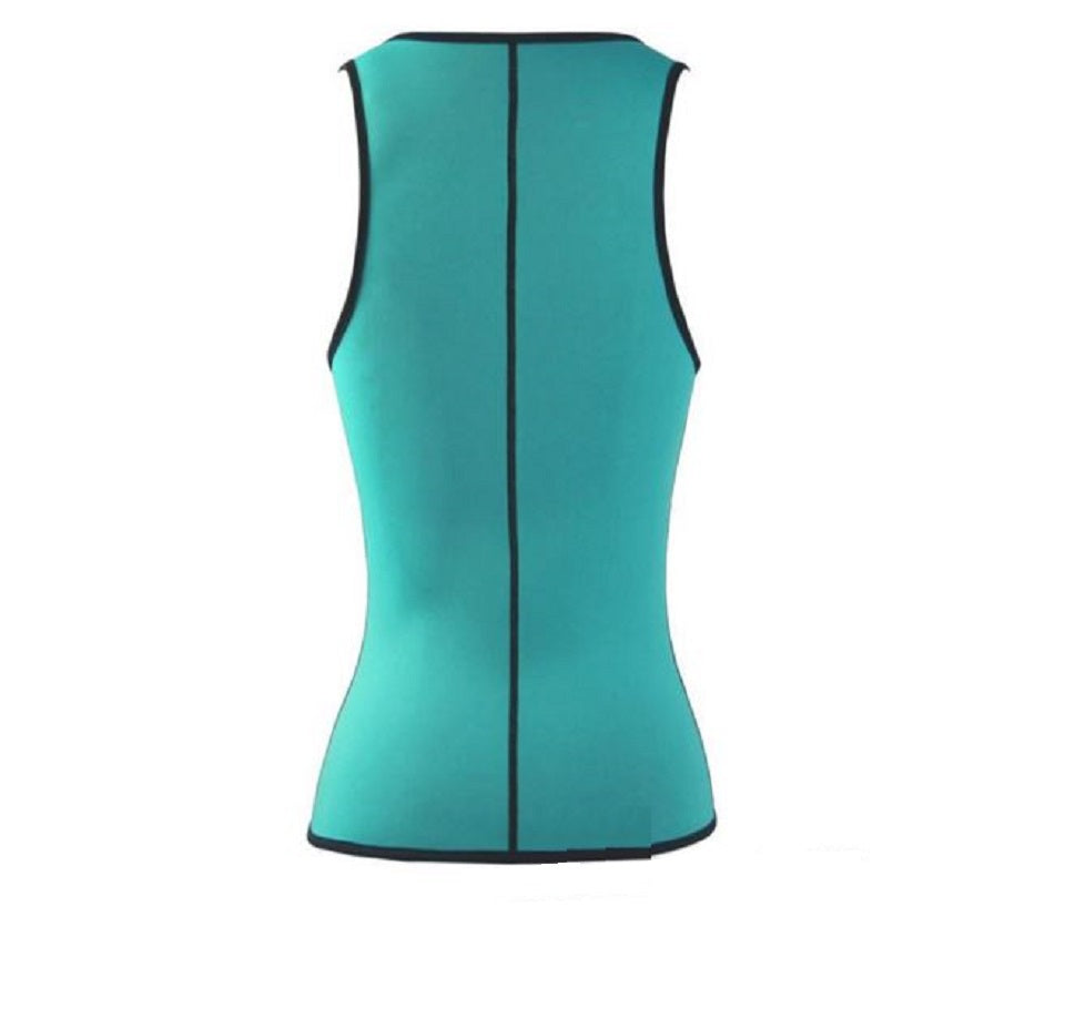 Neoprene Under Bust Zippered Waist Training Vest -Black, Green, Orange, Pink, or Yellow
