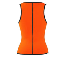 Neoprene Under Bust Zippered Waist Training Vest -Black, Green, Orange, Pink, or Yellow