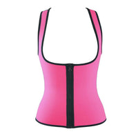 Neoprene Under Bust Zippered Waist Training Vest -Black, Green, Orange, Pink, or Yellow