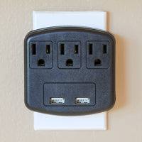 1, 3, and 4 Outlet USB Adapters- Black or White