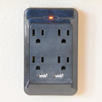 1, 3, and 4 Outlet USB Adapters- Black or White