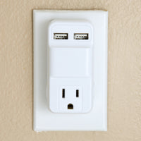 1, 3, and 4 Outlet USB Adapters- Black or White