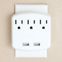 1, 3, and 4 Outlet USB Adapters- Black or White