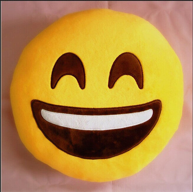 Emoji Plush Pillows - Sunglasses, Smiling Face & Laughing Tears
