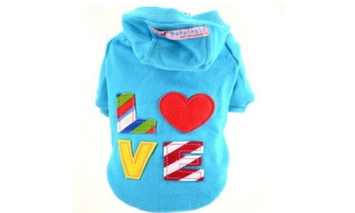 Cute LOVE Hoodie for Small Dogs