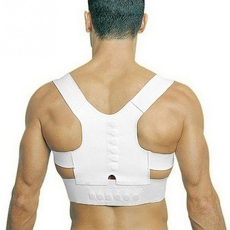 Magnetic Posture Support Brace - Unisex -White