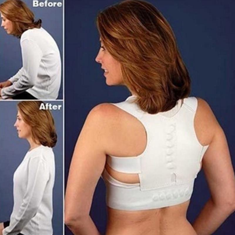 Magnetic Posture Support Brace - Unisex -White