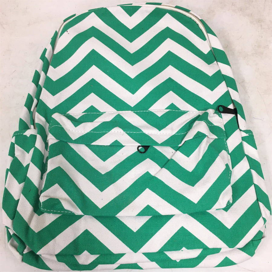 Chevron Backpack - Black, Blue, Green or Pink