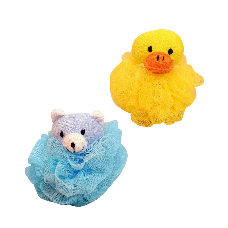 Animal Face Loofah Exfoliator Sponge - Set of 2