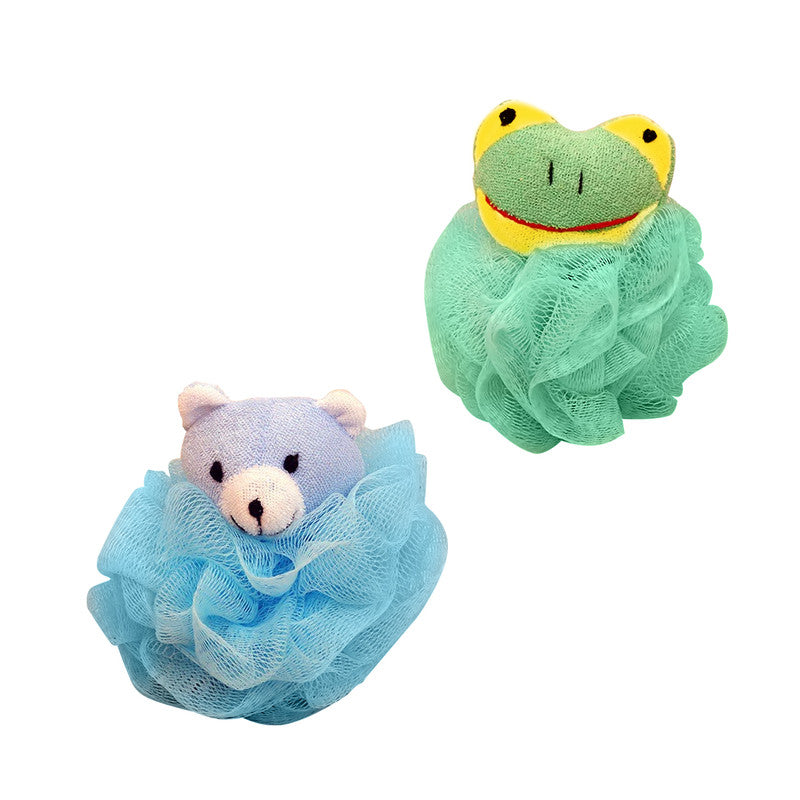 Animal Face Loofah Exfoliator Sponge - Set of 2