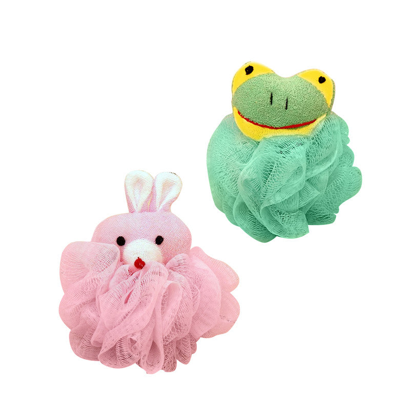 Animal Face Loofah Exfoliator Sponge - Set of 2