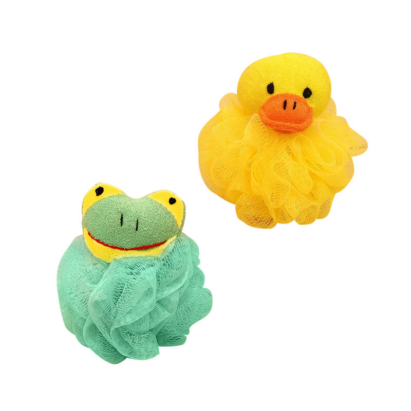 Animal Face Loofah Exfoliator Sponge - Set of 2