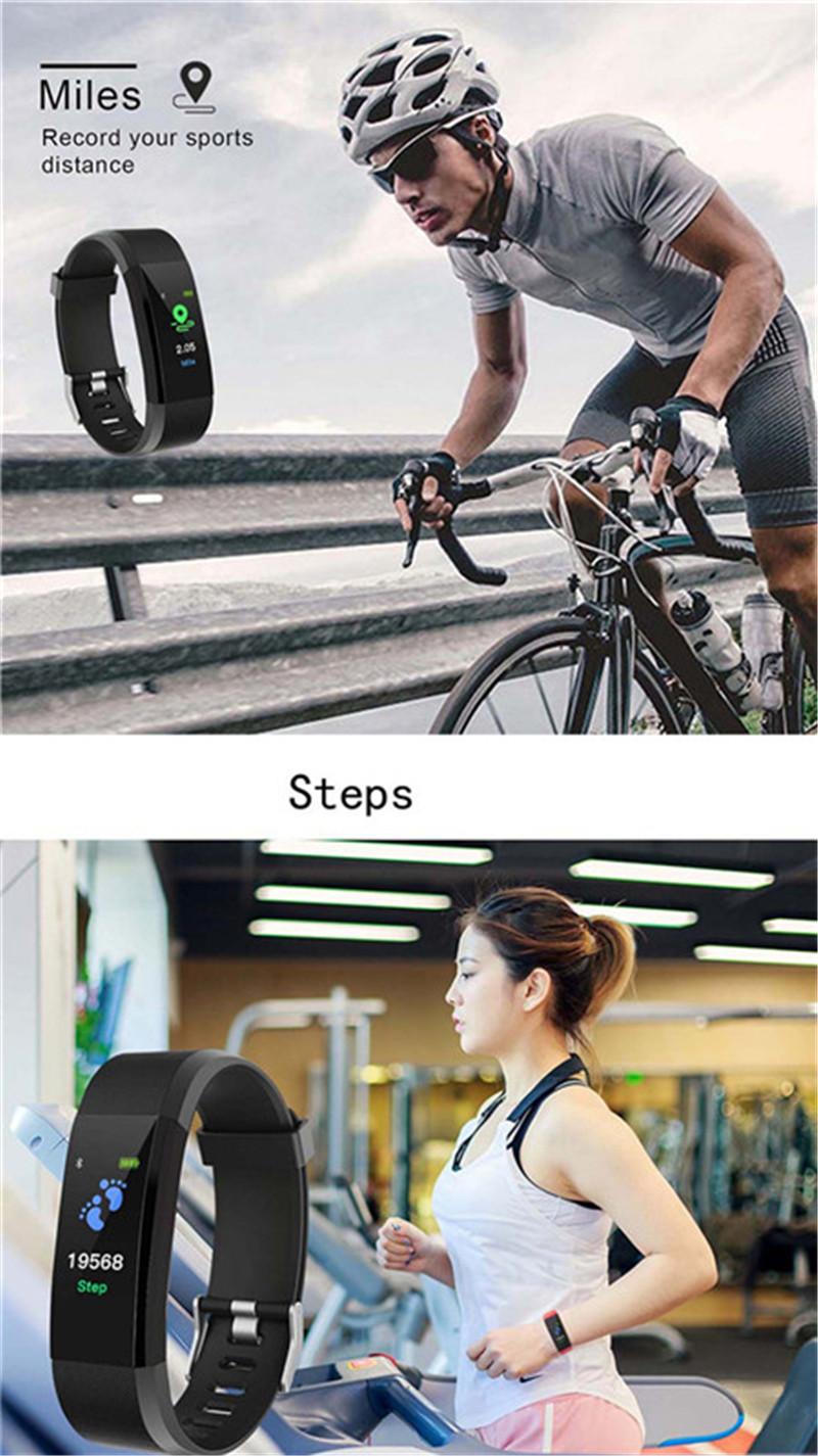 Sport Force Fitness Tracker Smartband - Black, Blue or Purple