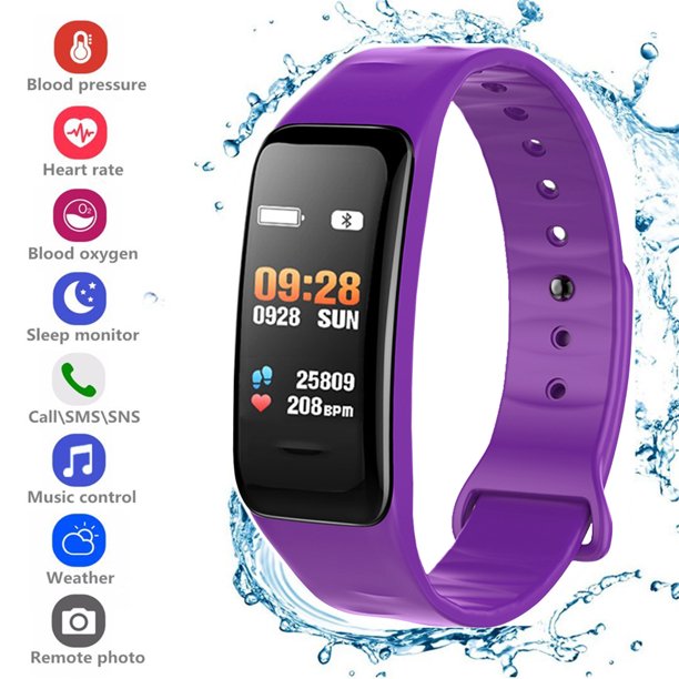 Sport Force Fitness Tracker Smartband - Black, Blue or Purple