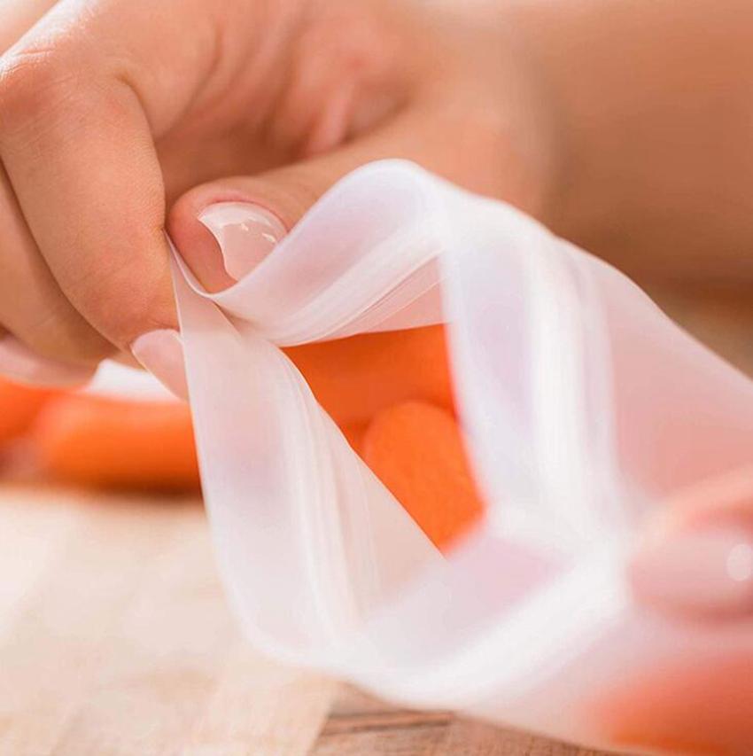 Silicone Reusable Food Storage Bags 4 Pk