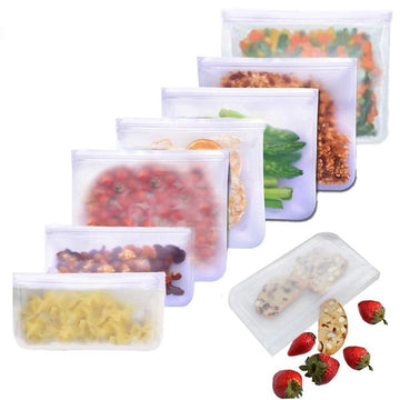 Silicone Reusable Food Storage Bags 4 Pk